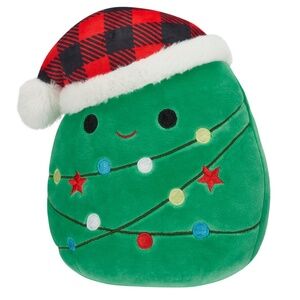 NWOT Squishmallow Holiday Collection Carol the Christmas Tree with Hat 8”